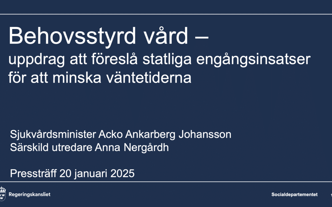 Förslag till engångsinsatser för att korta vårdköer