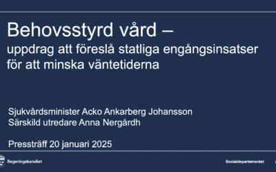 Förslag till engångsinsatser för att korta vårdköer