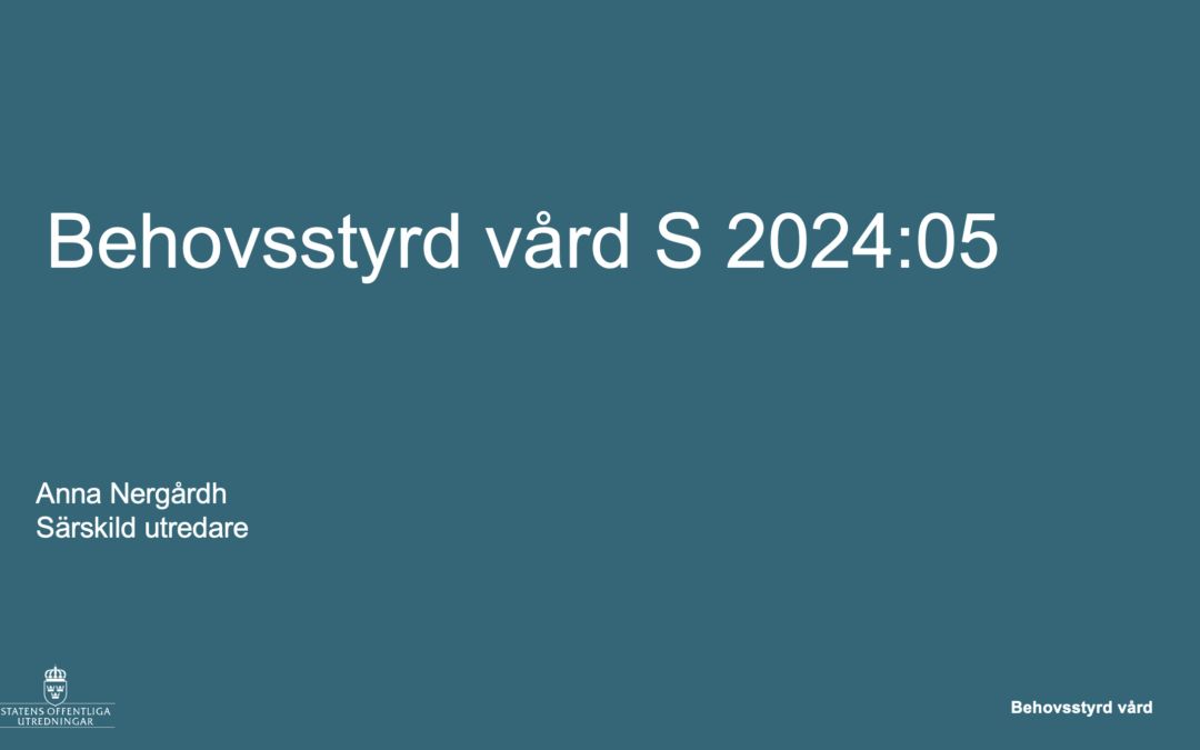 Nästa steg för en god och nära vård